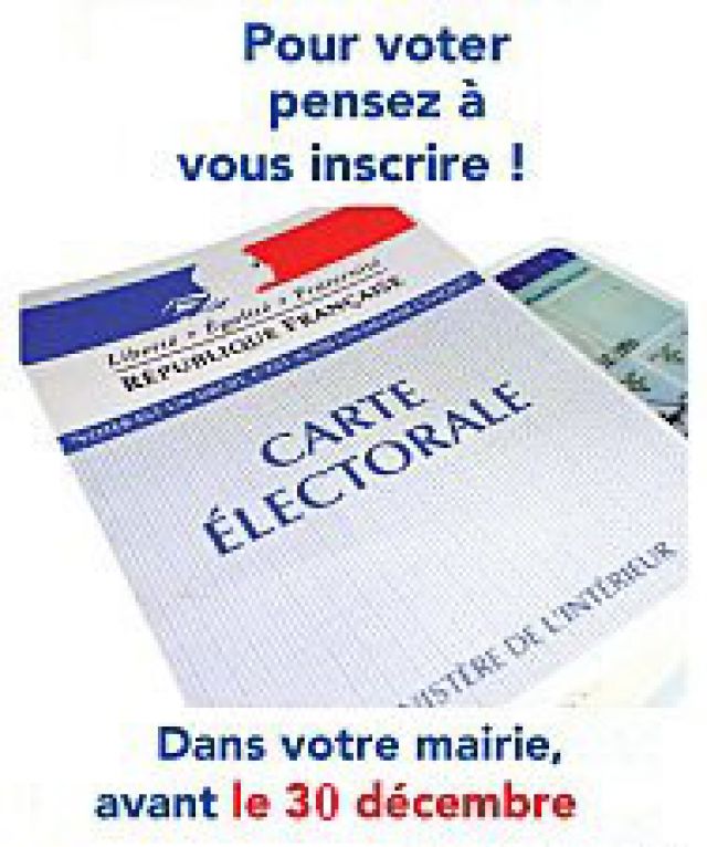 Inscriptions liste électorales